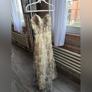 Lulus long elegant formal flower romantic dress